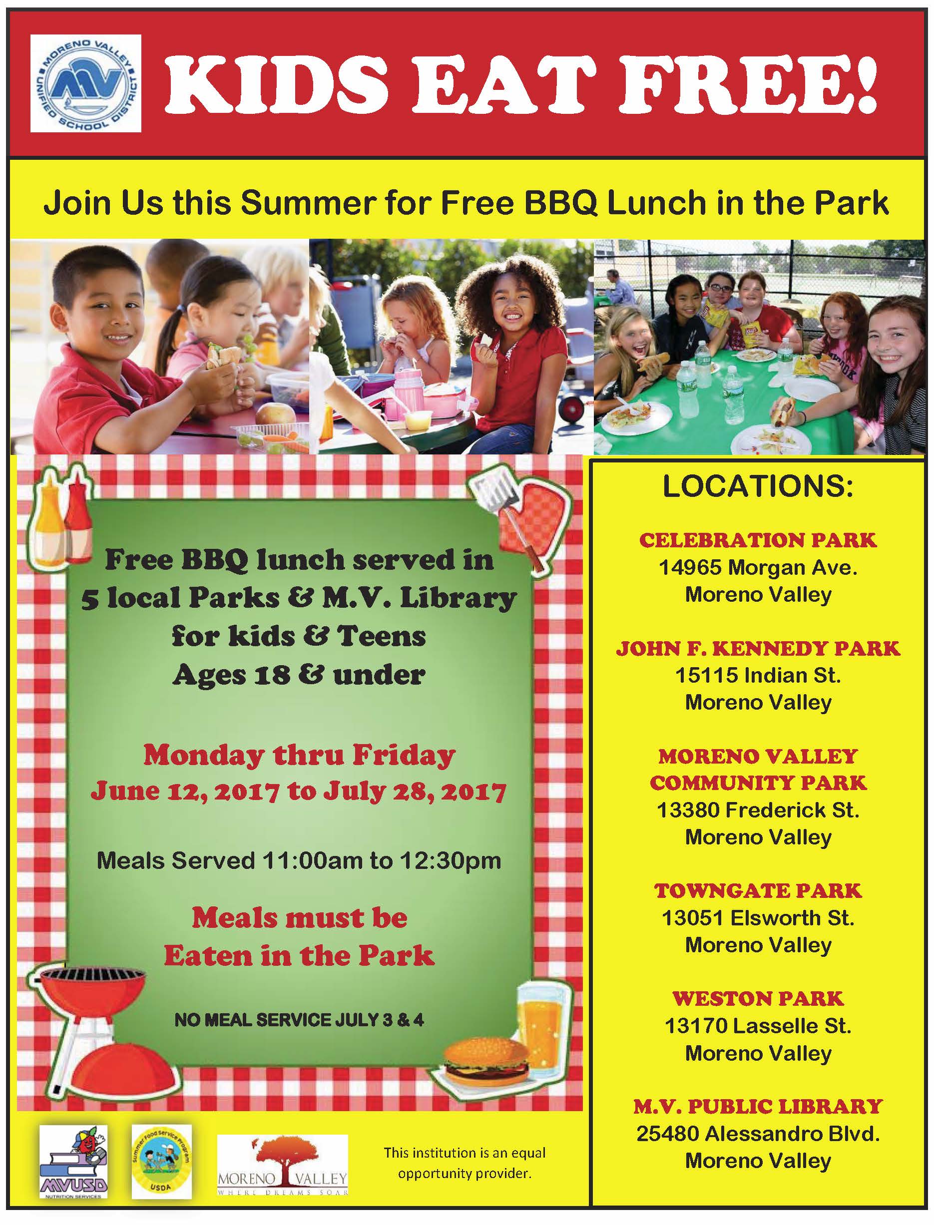 Moreno Valley Unified School District School Nutrition And Fitness