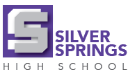 Logo of Silver Springs High School which links to lunch menu.