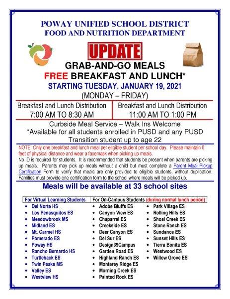 Poway Unified School District School Nutrition And Fitness